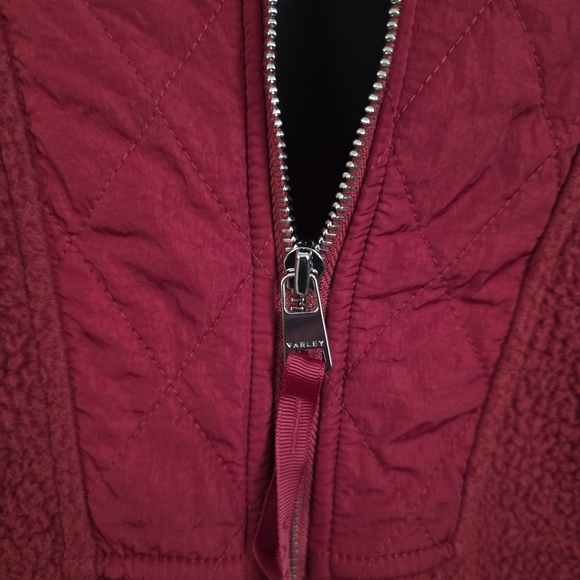 Varley Quilted Fleece Jacket in Raspberry - Picture 3 of 5